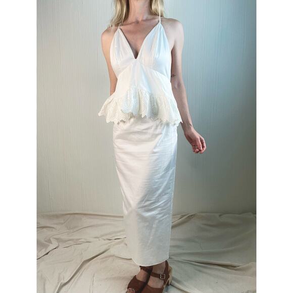 THE JETSET DIARIES After Forever Halter Ruffle Flounce Maxi Dress NWT US MEDIUM - Picture 4 of 14